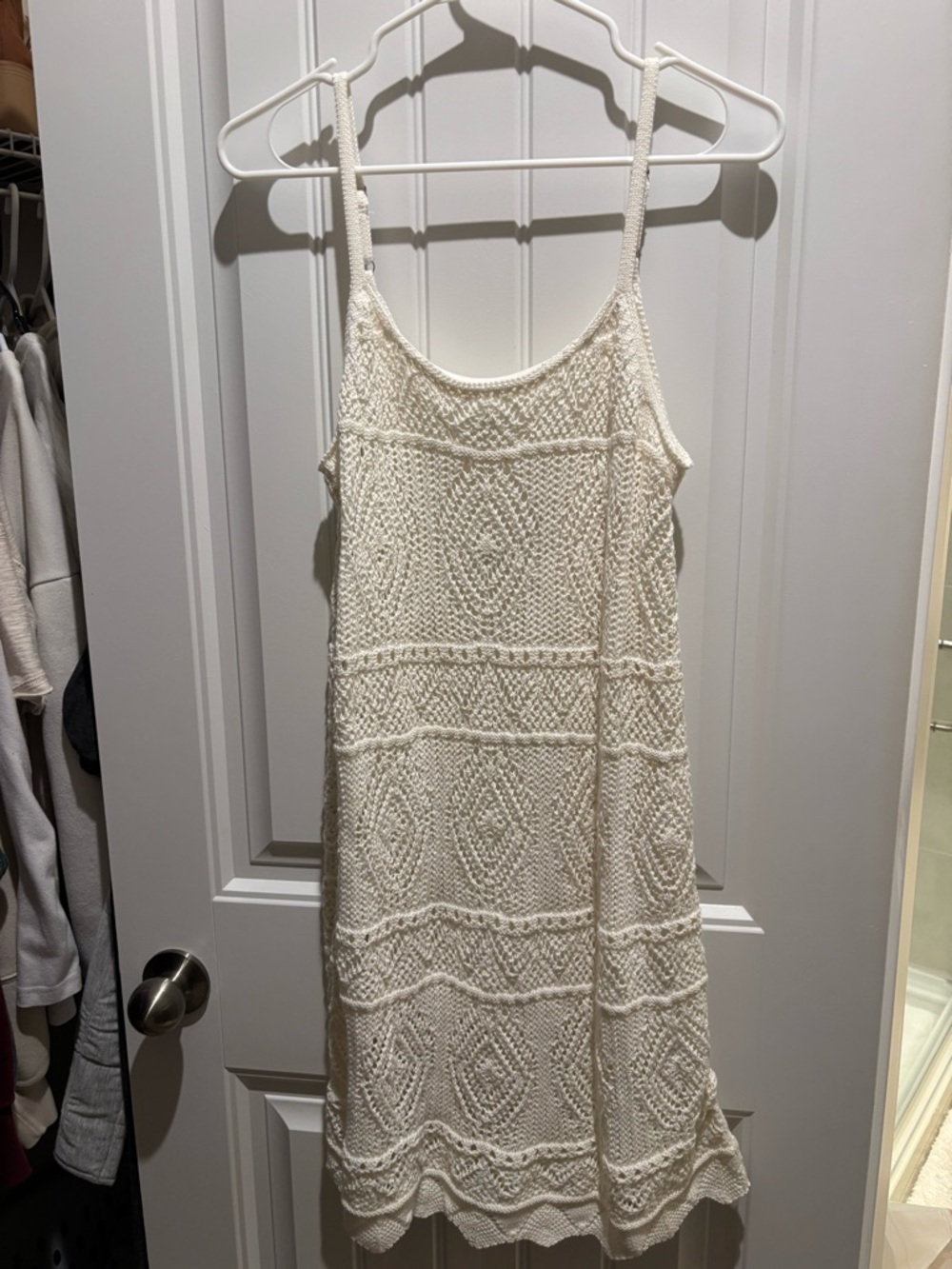 A New Day - Cream Crochet Slip Dress - Size Small